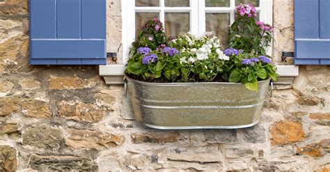 galvanized window boxes